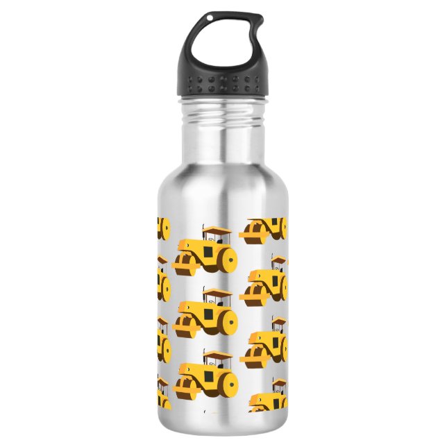 Road Roller Compactor Construction Trucks  710 Ml Water Bottle (Front)