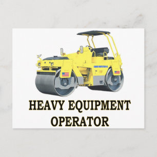 ROAD ROLLER POSTCARD