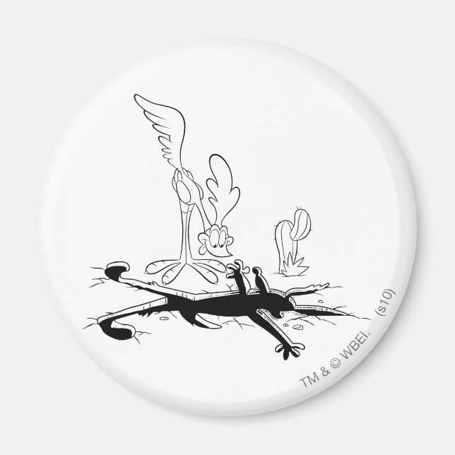ROAD RUNNER™ and WILE E. COYOTE™ Shaped Hole Magnet (Front)