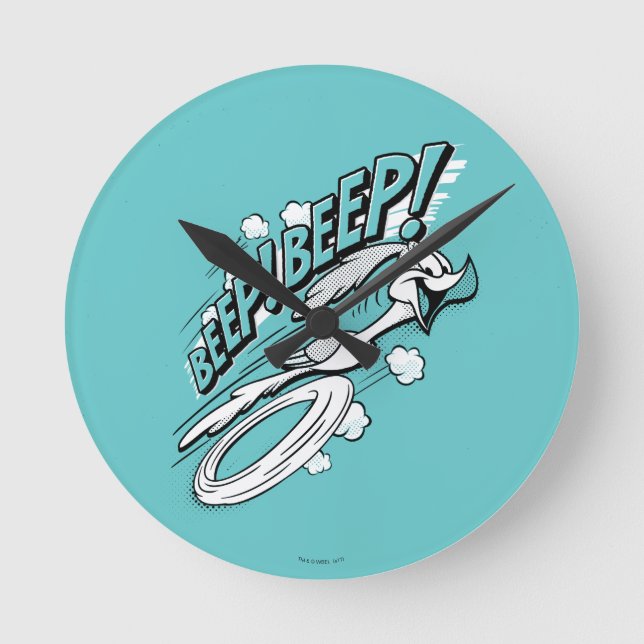 ROAD RUNNER™ BEEP BEEP!™ Halftone Round Clock (Front)