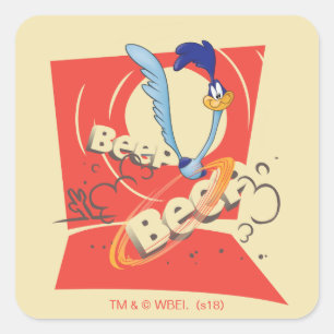 ROAD RUNNER™ BEEP BEEP!™ Sunset Graphic Square Sticker
