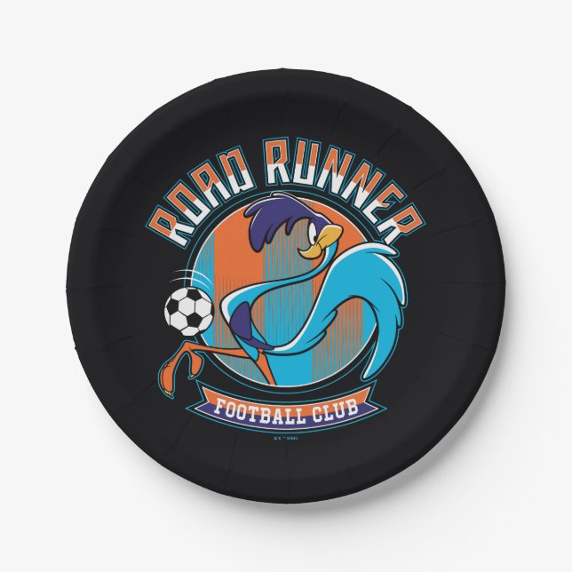 ROAD RUNNER™ Football Club Badge Paper Plate (Front)