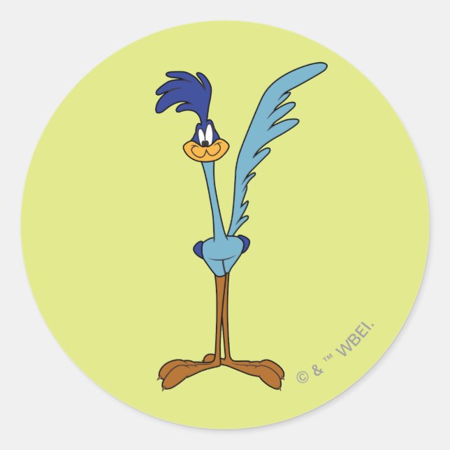 ROAD RUNNER™ in Colour Classic Round Sticker (Front)