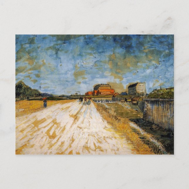 Road Running Beside the Paris Rampart by van Gogh Postcard (Front)