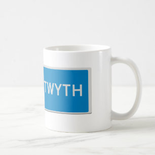 Road sign Aberystwyth  Coffee Mug