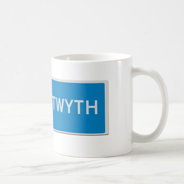 Road sign Aberystwyth  Coffee Mug (Right)