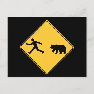 Road Sign- Bear Postcard