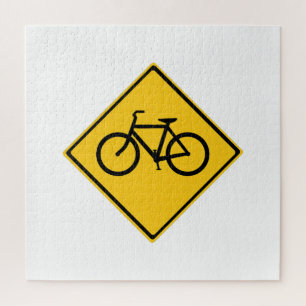 Road Sign Bicycle Jigsaw Puzzle