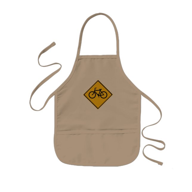 Road Sign Bicycle Kids Apron (Front)