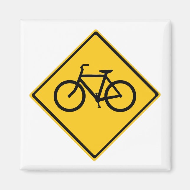 Road Sign Bicycle Magnet (Front)