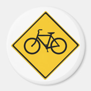 Road Sign Bicycle Magnet