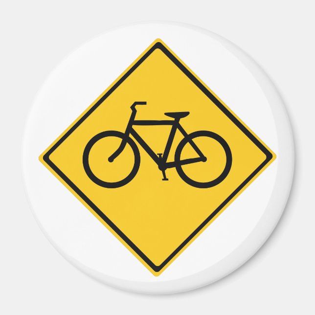 Road Sign Bicycle Magnet (Front)
