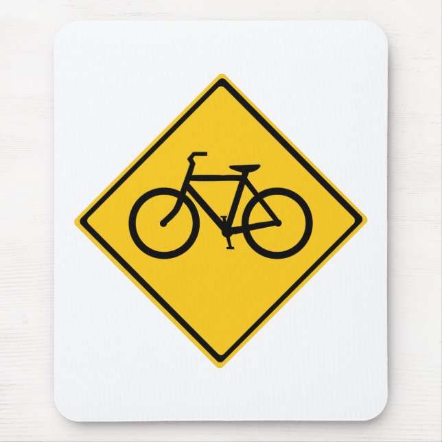 Road Sign Bicycle Mouse Mat (Front)