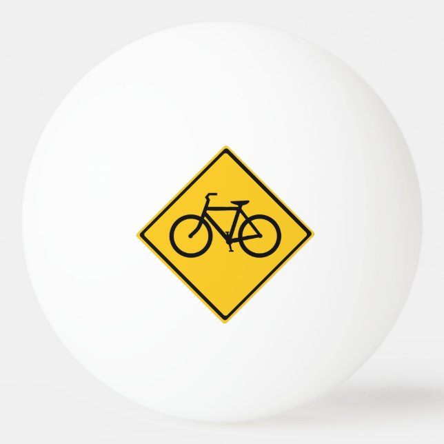 Road Sign Bicycle Ping Pong Ball (Front)
