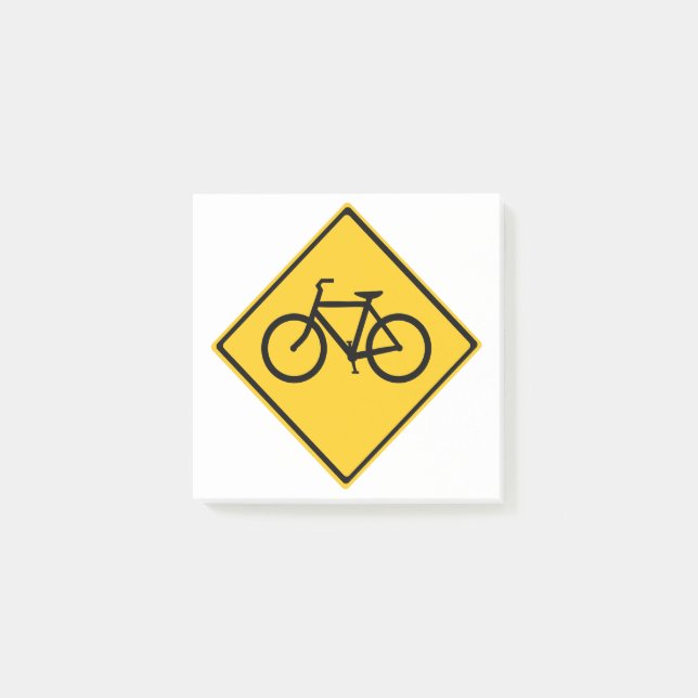 Road Sign Bicycle Post-it Notes (Front)