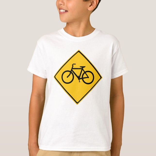 Road Sign Bicycle T-Shirt (Front)