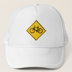 Road Sign Bicycle Trucker Hat