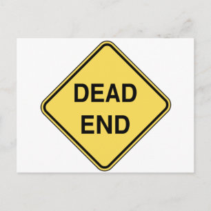 Road Sign - Dead End Postcard