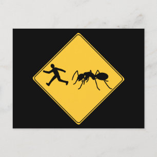 Road Sign- Giant Ant Postcard