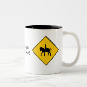 Road Sign- Horseback Rider Mug