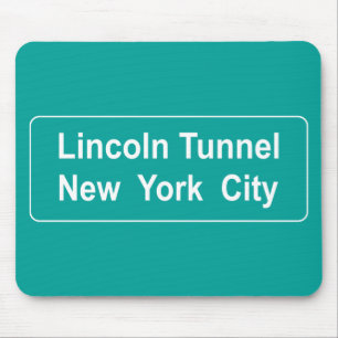 Road Sign Lincoln Tunnel Mouse Mat