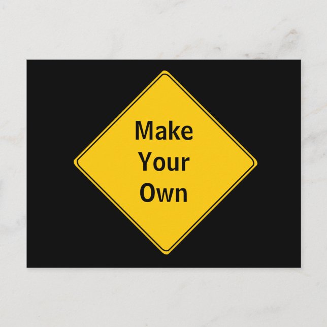 Road Sign- Make Your Own Postcard (Front)