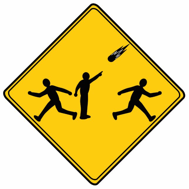 Road Sign- Meteor Cut Out Sculpture (Front)