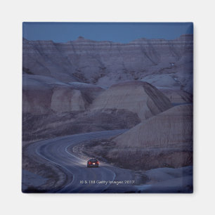Road through Mountain Range Magnet