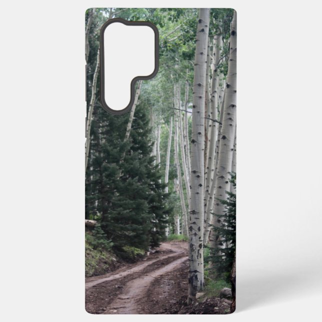 Road Through The Birch Samsung Phone Cases (Back)