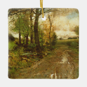 Road Through the Woods Ceramic Ornament