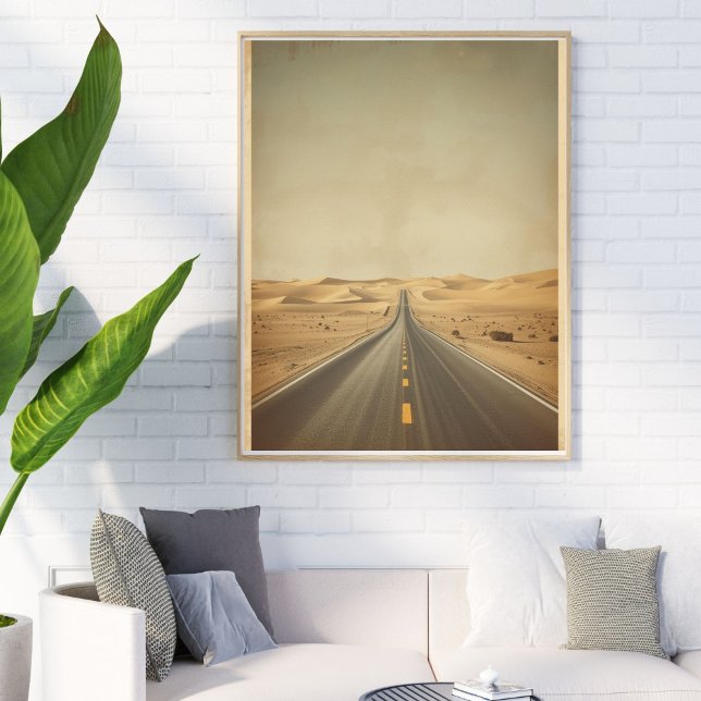 Road Through Time – Vintage Persian Desert  Poster (Creator Uploaded)