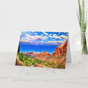 Road Through Zion National Park Card
