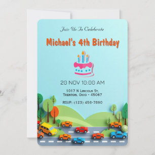 Road to Adventure Birthday Party Invitation