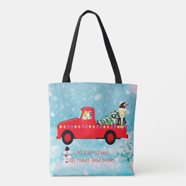 Road To Christmas Tote Bag (Back)