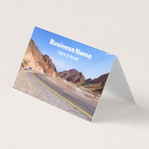 Road to dead sea. customisable business cards