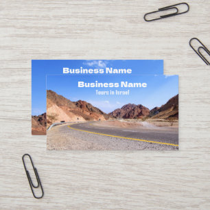 Road to dead sea. customisable business cards