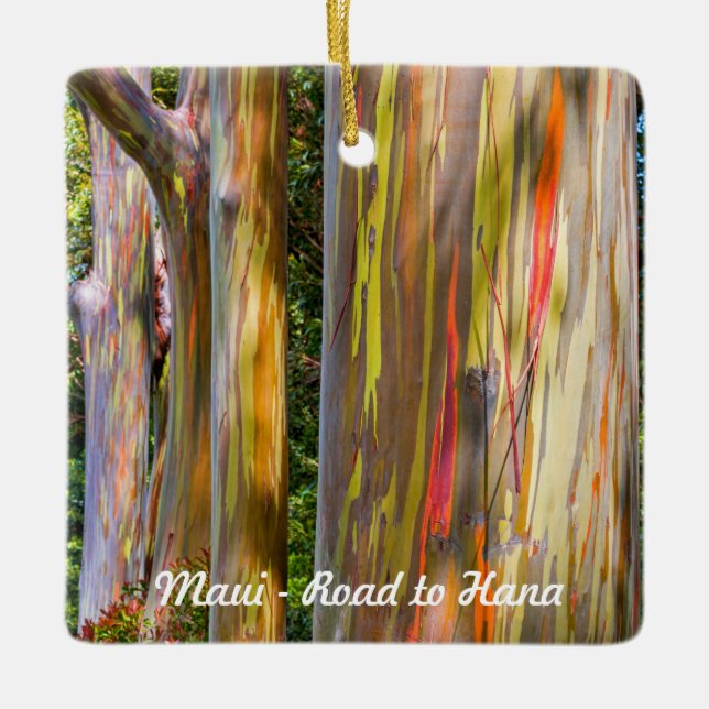 Road to Hana, Maui Ceramic Tree Decoration (Front)