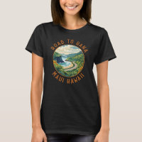 Road to Hana Maui Hawaii Retro Distressed Circle