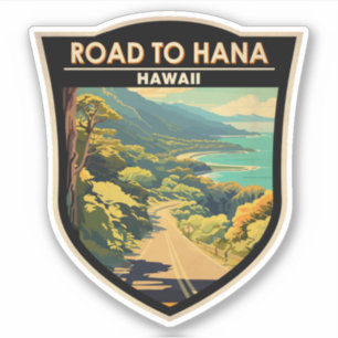 Road to Hana Maui Hawaii Travel Art Vintage