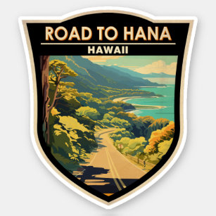 Road to Hana Maui Hawaii Travel Art Vintage