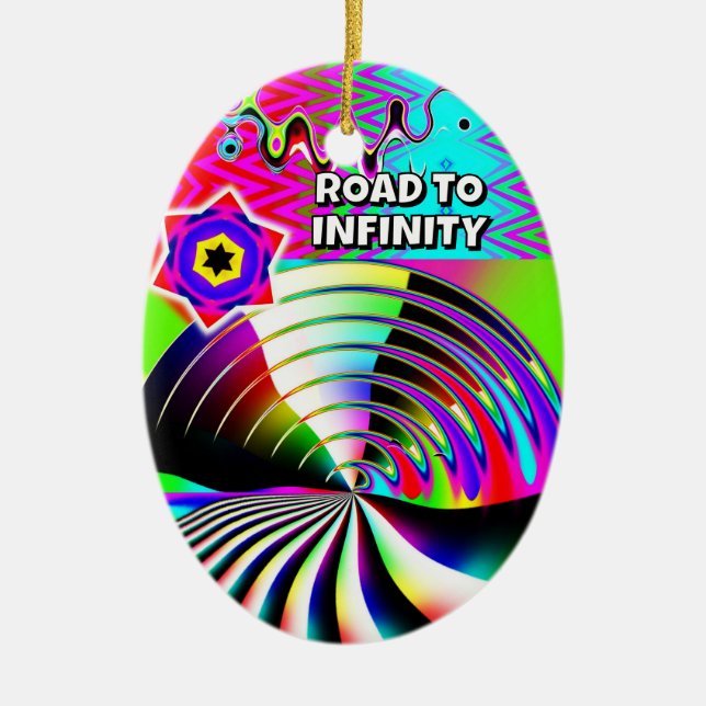 Road to Infinity Ceramic Tree Decoration (Front)