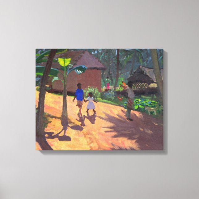 Road to Kovalum Beach Kerala 1996 Canvas Print (Front)