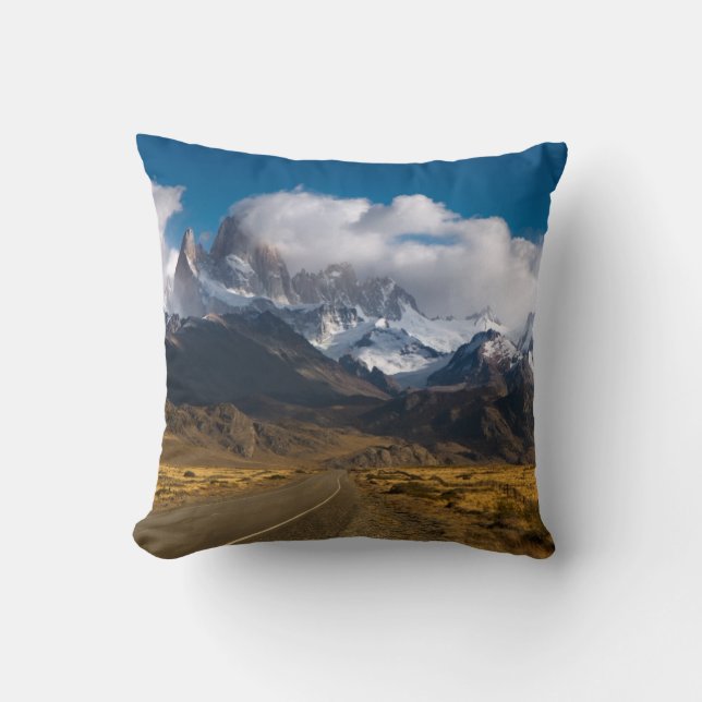 Road To Mount Fitzroy, Patagonia Cushion (Front)
