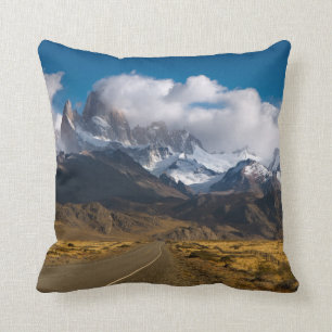 Road To Mount Fitzroy, Patagonia Cushion