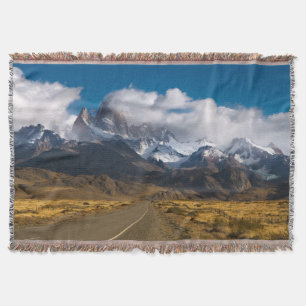 Road To Mount Fitzroy, Patagonia Throw Blanket