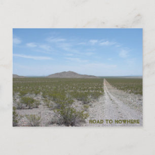 Road to nowhere postcard