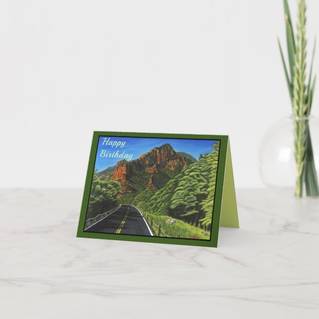Road to Slide Rock, Sedona Folded Greeting Card (Front)