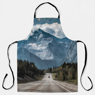Road to the great mountainmountain,road,forest,tra apron