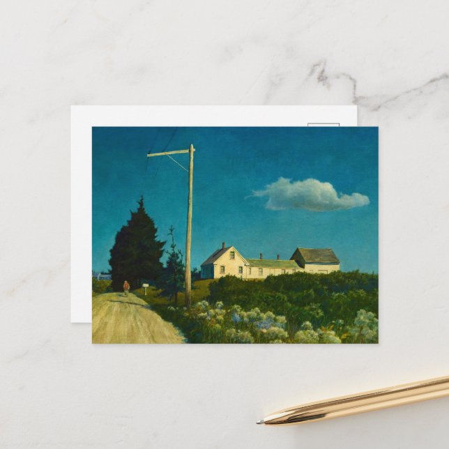 Road to the Jones House by Newell Convers Wyeth Postcard (Front/Back In Situ)