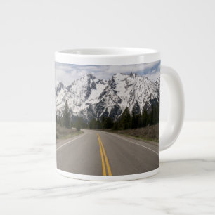 Road to the Teton Mountain Range Large Coffee Mug